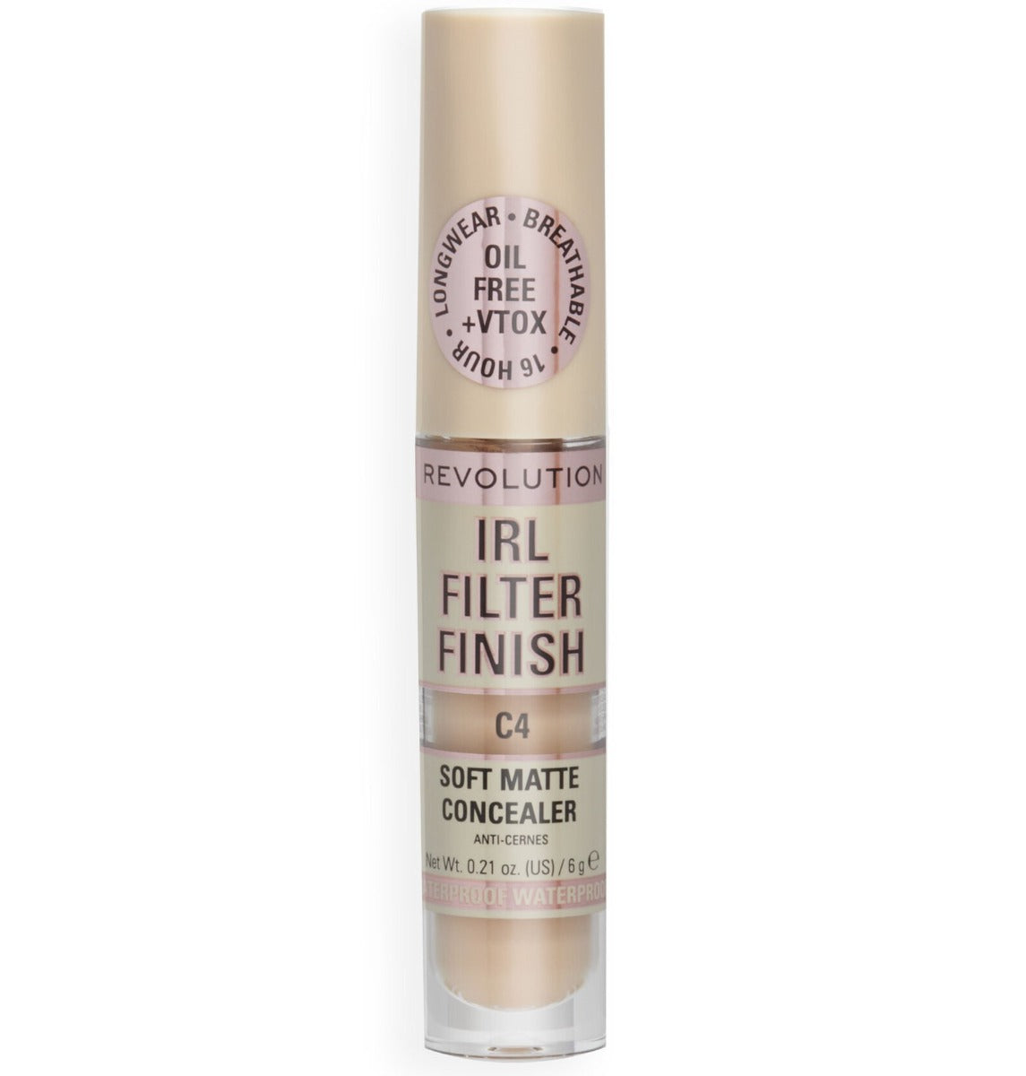 Makeup Revolution, IRL Filter Finish, Acoperiți petele întunecate, Corector cremă, C4, 6 g