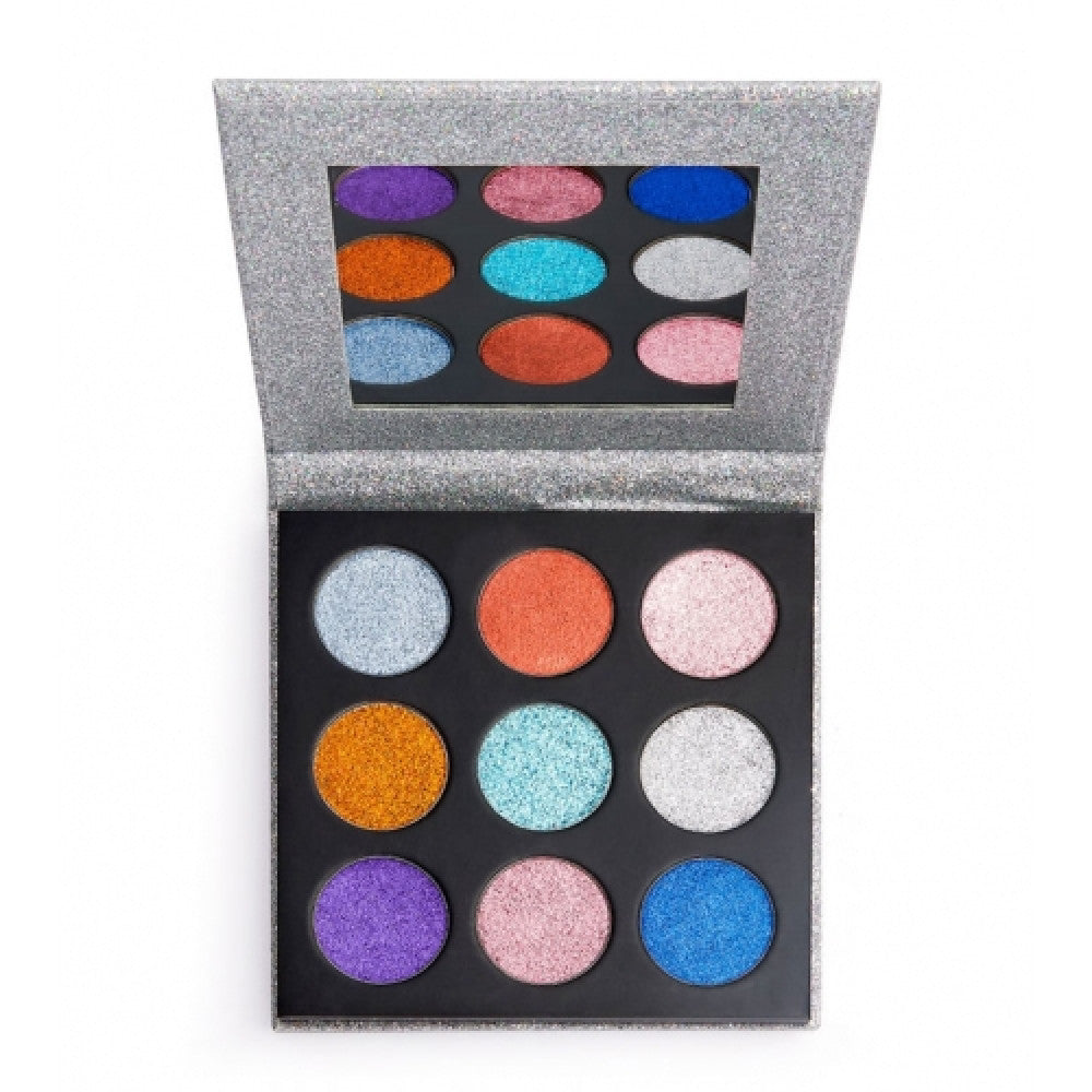 Makeup Revolution, Pressed Glitter, Paletă de față, Iluzie, 13.5 g