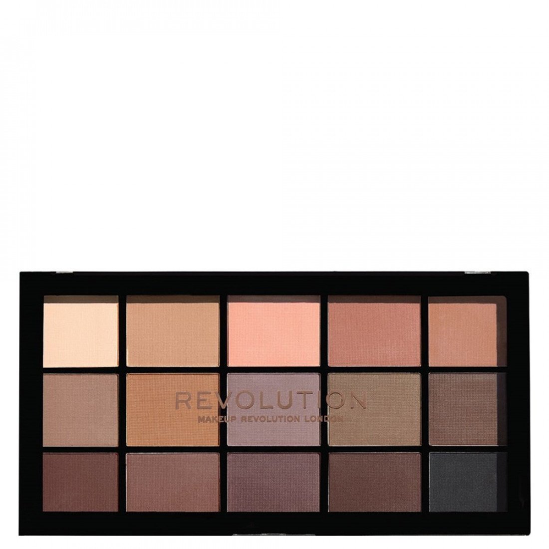 Makeup Revolution, Reloaded Palette, Paletă de ochi, Matte de bază, 15x, 1.1 g - Olmarkt