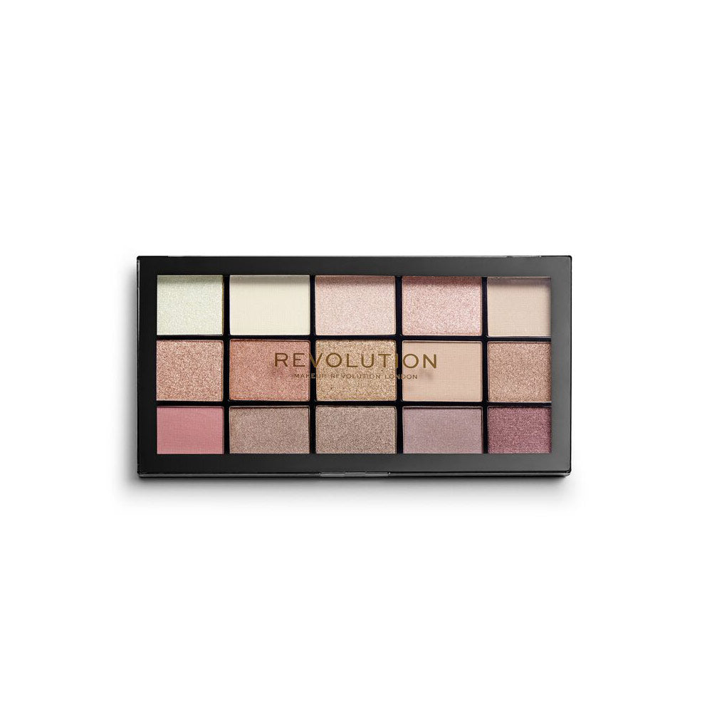 Makeup Revolution, Reloaded Palette, Paletă de farduri de ochi, Pictogramă reîncărcată, 15 nuanțe, 16.5 g