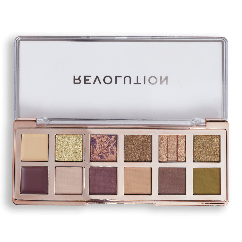 Makeup Revolution, The Eternal Icon Green, Paletă de farduri de ochi, 12 nuanțe, 8 g