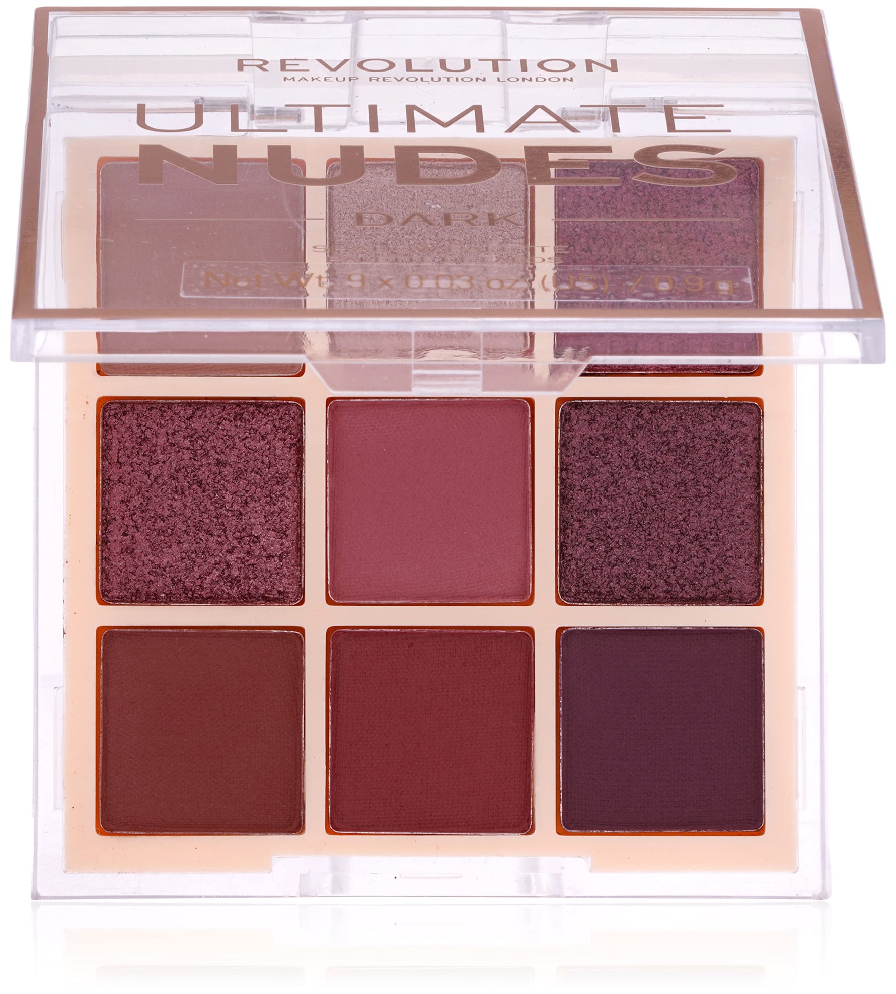 Makeup Revolution, Ultimate Nudes, Paletă de farduri de ochi, Întunecat, 9 nuanțe, 8.1 g - Olmarkt