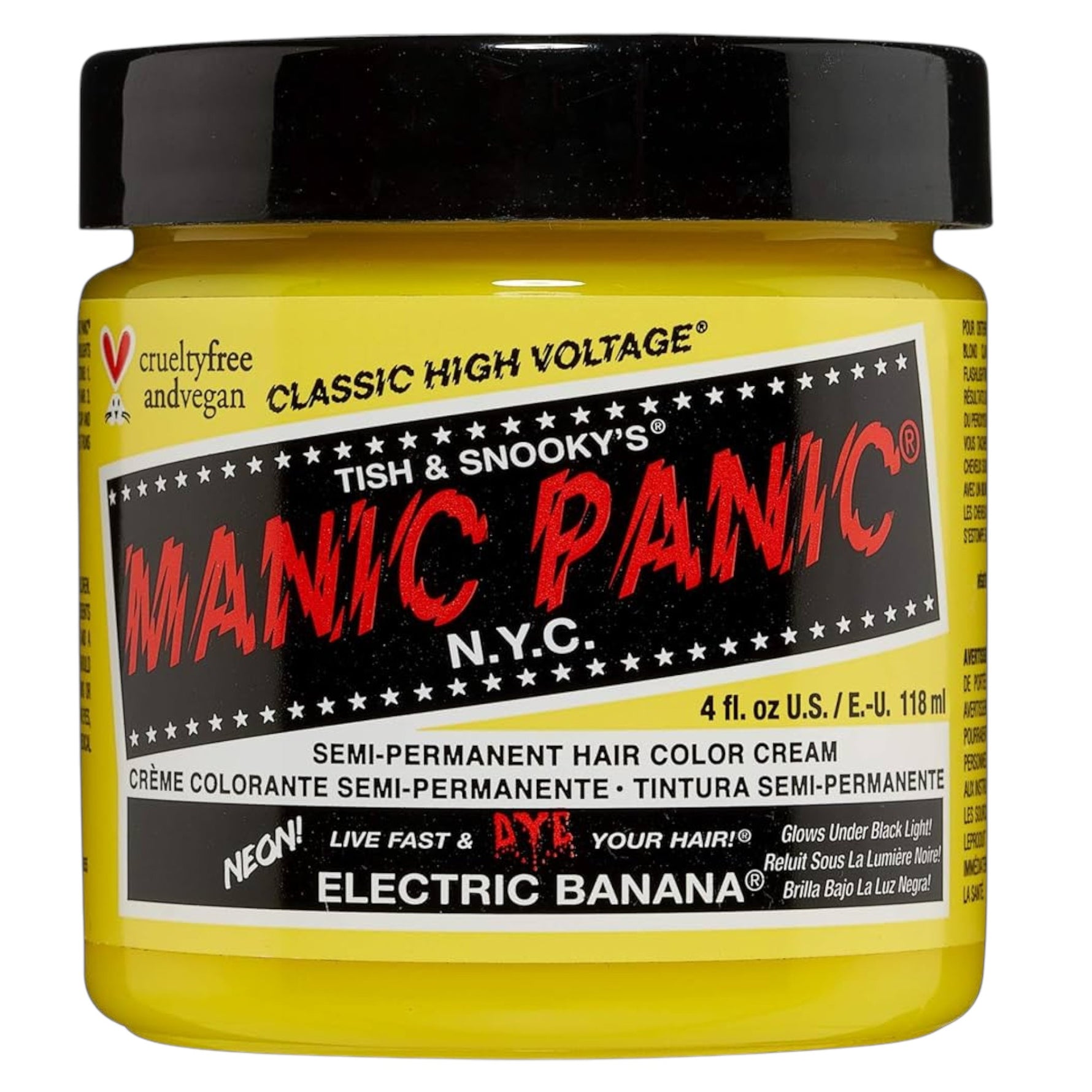 Manic Panic, Classic High Voltage Electric Banana, Vopsea de păr semi-permanentă, 118 ml