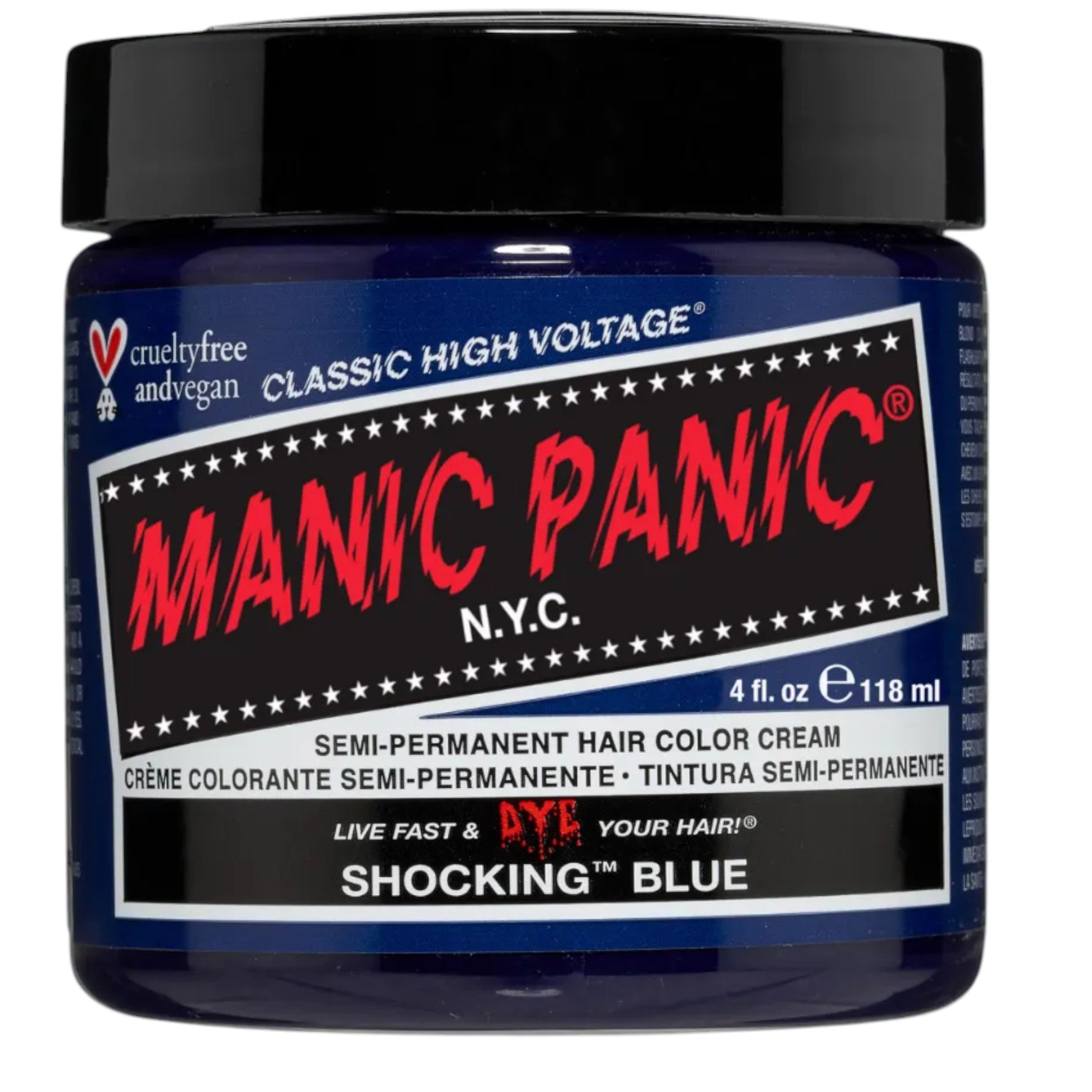 Manic Panic, Classic High Voltage Shocking Blue, Vopsea de păr semi-permanentă, 118 ml