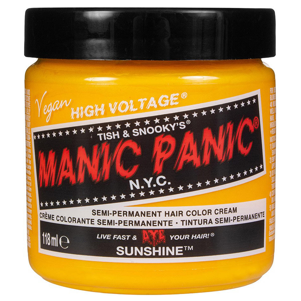 Manic Panic, Classic High Voltage Sunshine, Vopsea de păr semi-permanentă,  Yellow, 118 ml