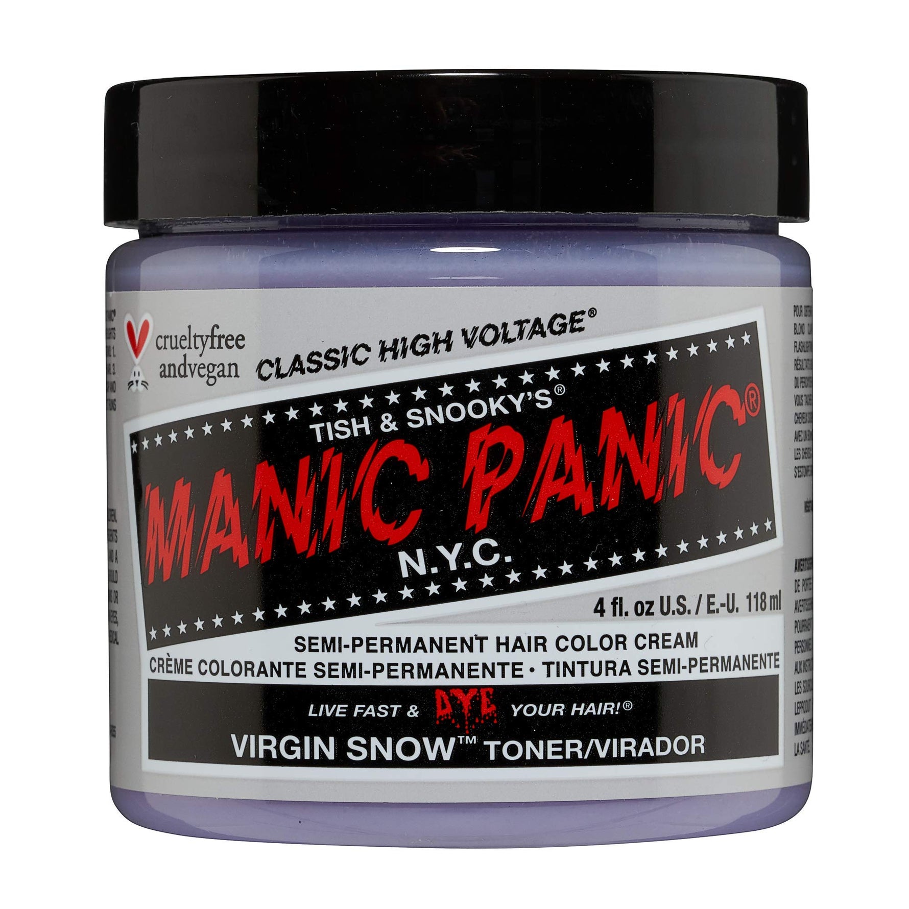 Manic Panic, Classic High Voltage Virgin Snow, Vopsea de păr semi-permanentă,  Virgin Snow, 118 ml