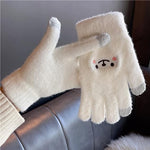 Manusi Dama, Flippy, Model Fata Zambitoare, Functie Touchscreen (ecran tactil), Material Lana Brodata, Manseta
