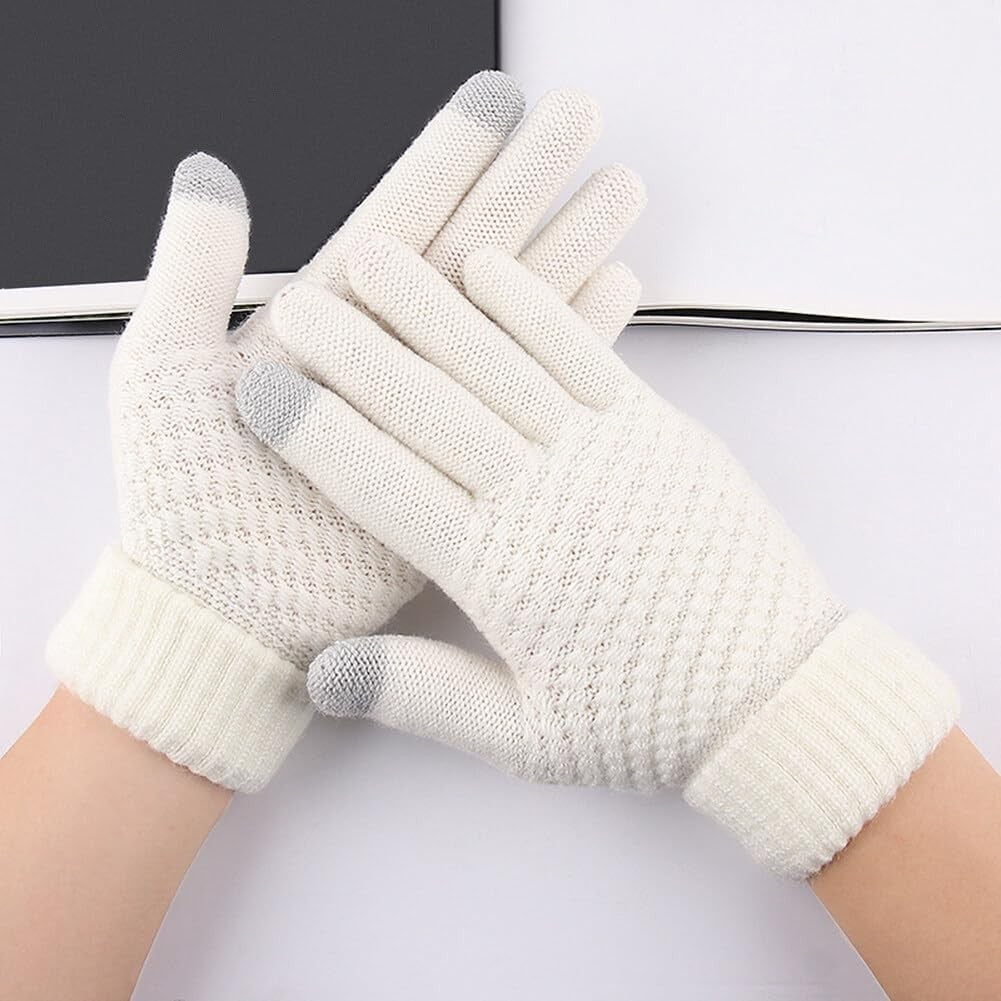 Manusi de Dama, Flippy, Functie Touchscreen (ecran tactil), Material Acril Tricotat, Manseta Elastica, Interior