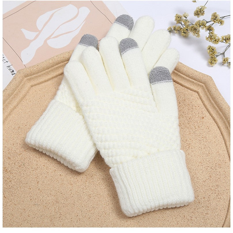 Manusi de Dama, Flippy, Functie Touchscreen (ecran tactil), Material Acril Tricotat, Manseta Elastica, Interior