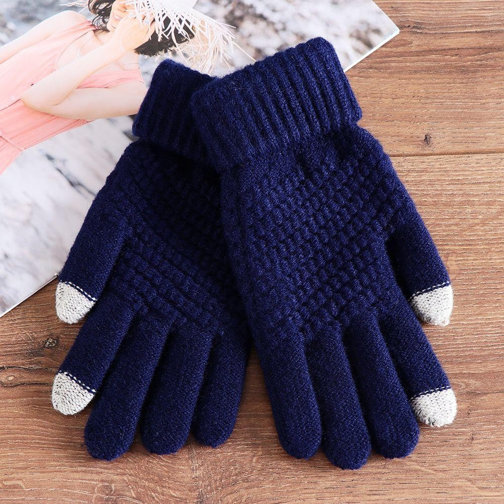 Manusi de Dama, Flippy, Functie Touchscreen (ecran tactil), Material Acril Tricotat, Manseta Elastica, Interior