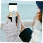 Manusi de Dama, Flippy, Functie Touchscreen (ecran tactil), Material Acril Tricotat, Manseta Elastica, Interior