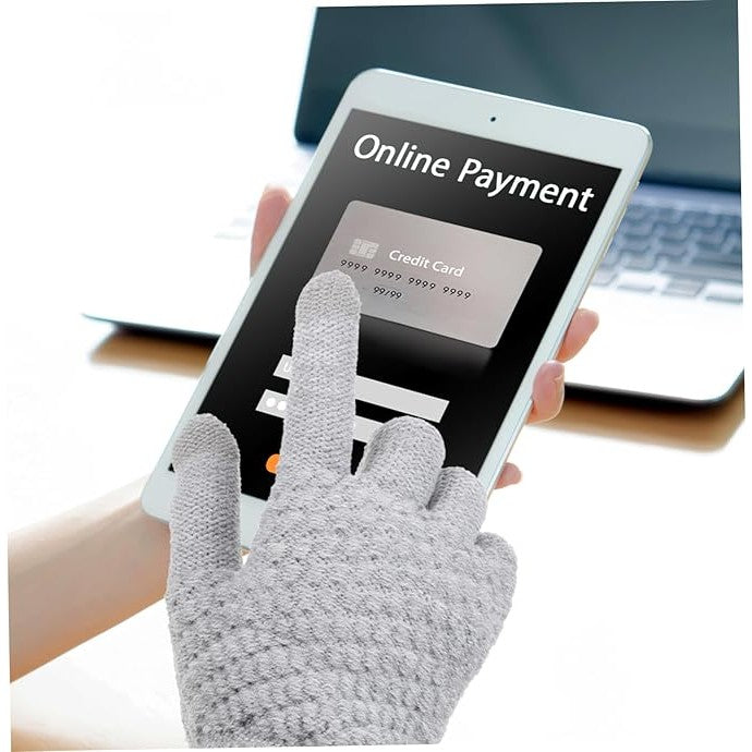 Manusi de Dama, Flippy, Functie Touchscreen (ecran tactil), Material Acril Tricotat, Manseta Elastica, Interior