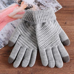 Manusi de Dama, Flippy, Functie Touchscreen (ecran tactil), Material Acril Tricotat, Manseta Elastica, Interior