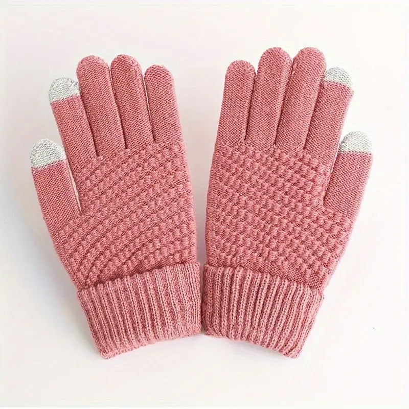 Manusi de Dama, Flippy, Functie Touchscreen (ecran tactil), Material Acril Tricotat, Manseta Elastica, Interior