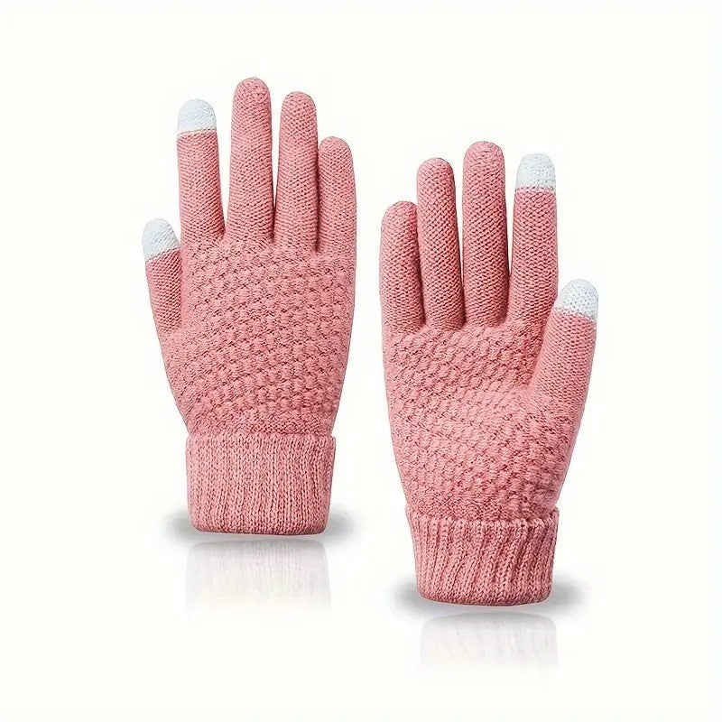 Manusi de Dama, Flippy, Functie Touchscreen (ecran tactil), Material Acril Tricotat, Manseta Elastica, Interior