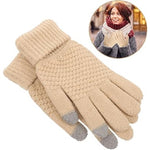 Manusi de Dama, Flippy, Functie Touchscreen (ecran tactil), Material Acril Tricotat, Manseta Elastica, Interior