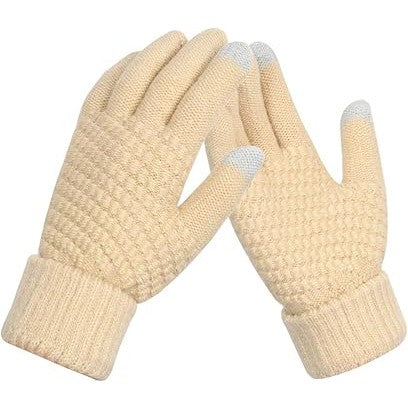 Manusi de Dama, Flippy, Functie Touchscreen (ecran tactil), Material Acril Tricotat, Manseta Elastica, Interior