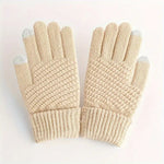 Manusi de Dama, Flippy, Functie Touchscreen (ecran tactil), Material Acril Tricotat, Manseta Elastica, Interior