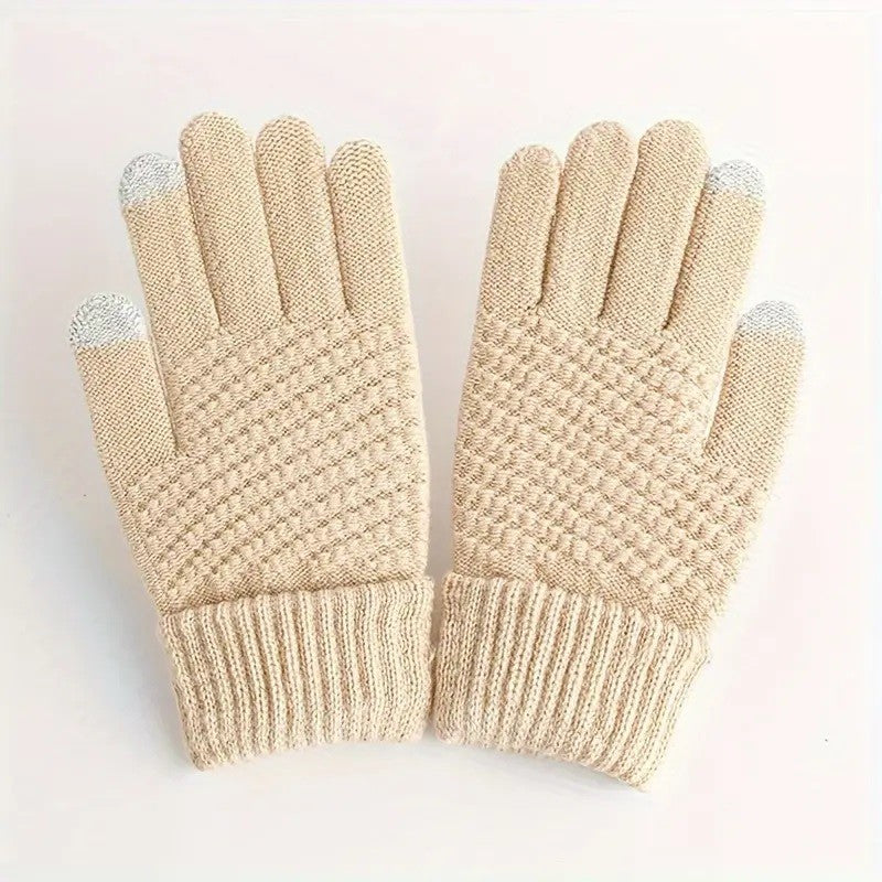 Manusi de Dama, Flippy, Functie Touchscreen (ecran tactil), Material Acril Tricotat, Manseta Elastica, Interior