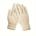 Manusi de Dama, Flippy, Functie Touchscreen (ecran tactil), Material Acril Tricotat, Manseta Elastica, Interior
