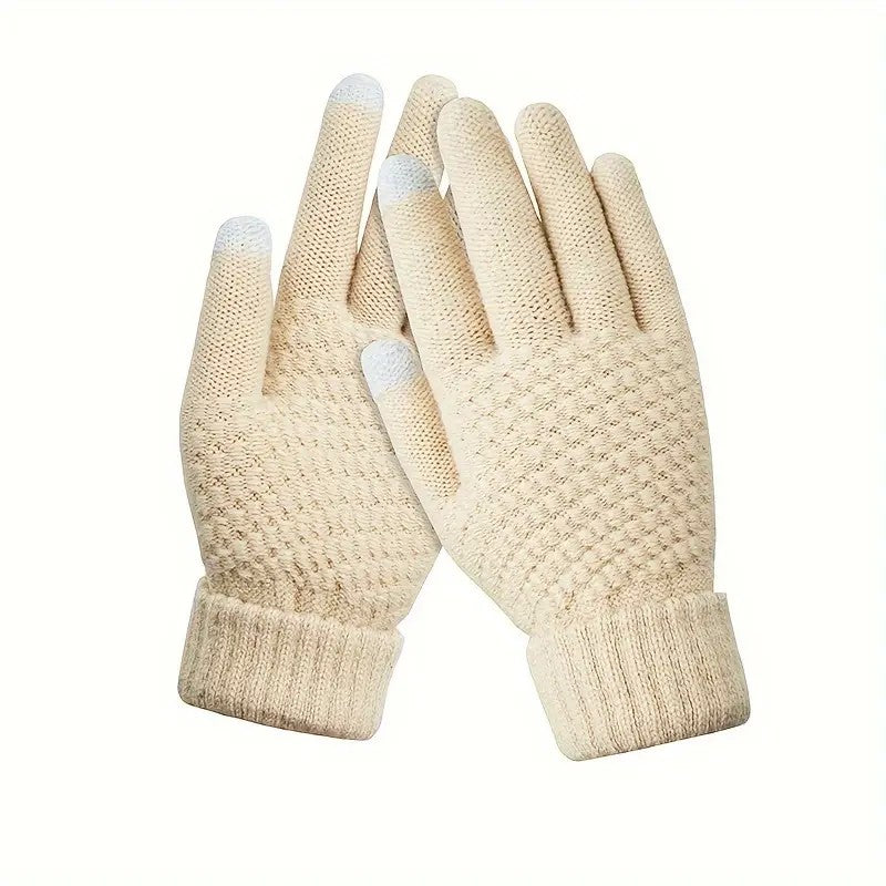 Manusi de Dama, Flippy, Functie Touchscreen (ecran tactil), Material Acril Tricotat, Manseta Elastica, Interior