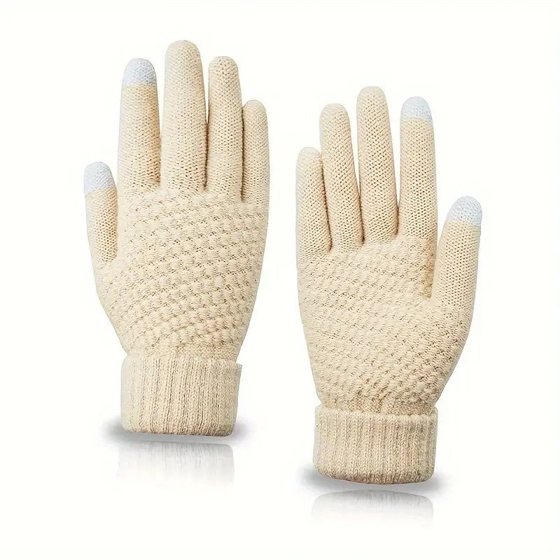 Manusi de Dama, Flippy, Functie Touchscreen (ecran tactil), Material Acril Tricotat, Manseta Elastica, Interior