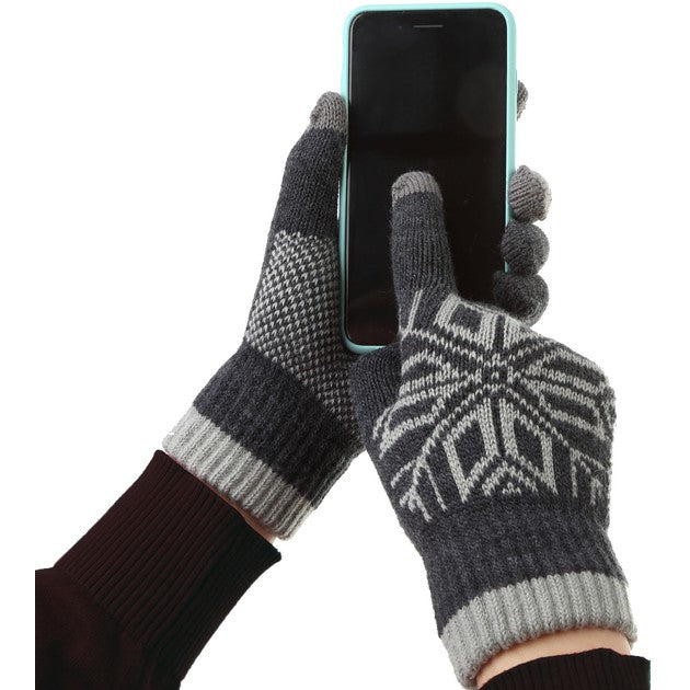 Manusi de Barbat, Flippy, Model Fulg, Functie Touchscreen (ecran tactil), Material Acril Tricotat, Manseta Elastica,