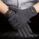 Manusi de Barbat, Flippy, Model Tricotat, Functie Touchscreen (ecran tactil), Material Acril, Manseta Elastica,