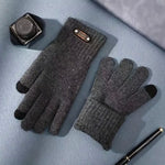 Manusi de Barbat, Flippy, Model Tricotat, Functie Touchscreen (ecran tactil), Material Acril, Manseta Elastica,
