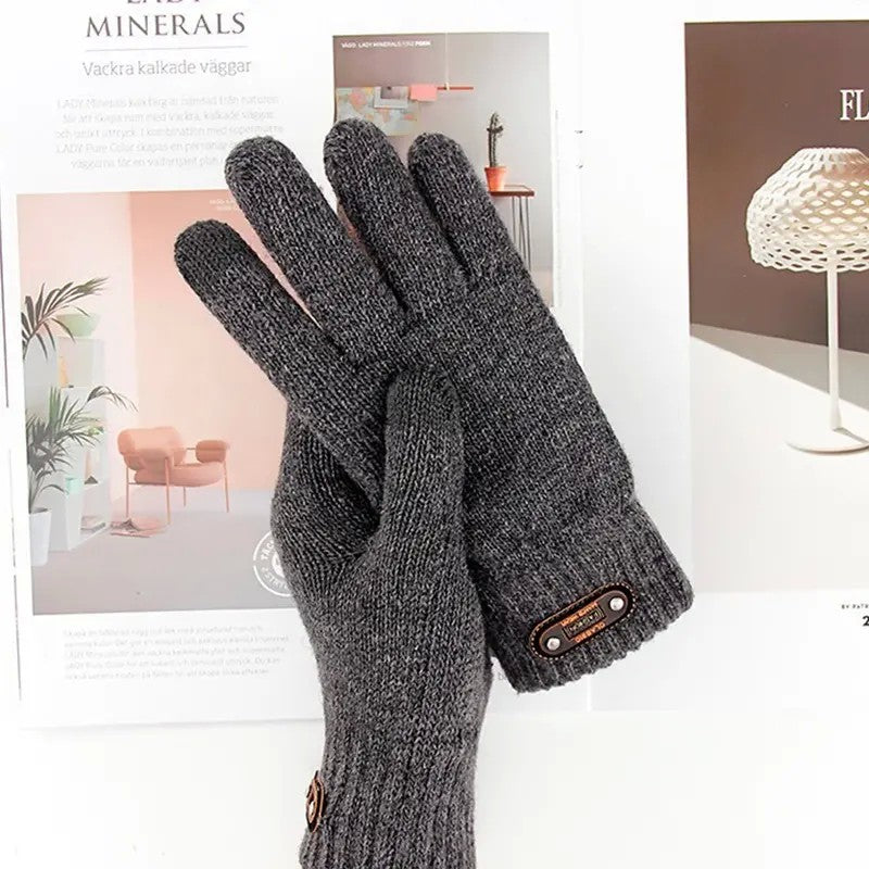 Manusi de Barbat, Flippy, Model Tricotat, Functie Touchscreen (ecran tactil), Material Acril, Manseta Elastica,