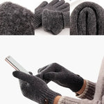 Manusi de Barbat, Flippy, Model Tricotat, Functie Touchscreen (ecran tactil), Material Acril, Manseta Elastica,
