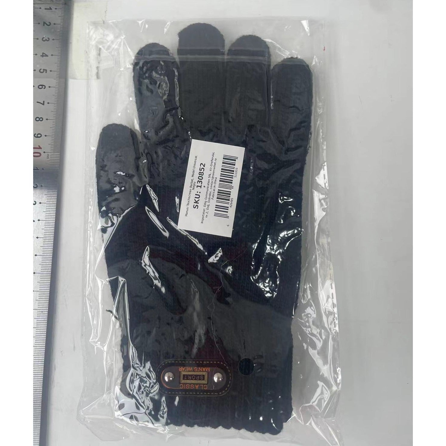 Manusi de Barbat, Flippy, Model Tricotat, Functie Touchscreen (ecran tactil), Material Acril, Manseta Elastica,