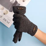 Manusi de Barbat, Flippy, Model Tricotat, Functie Touchscreen (ecran tactil), Material Acril, Manseta Elastica,