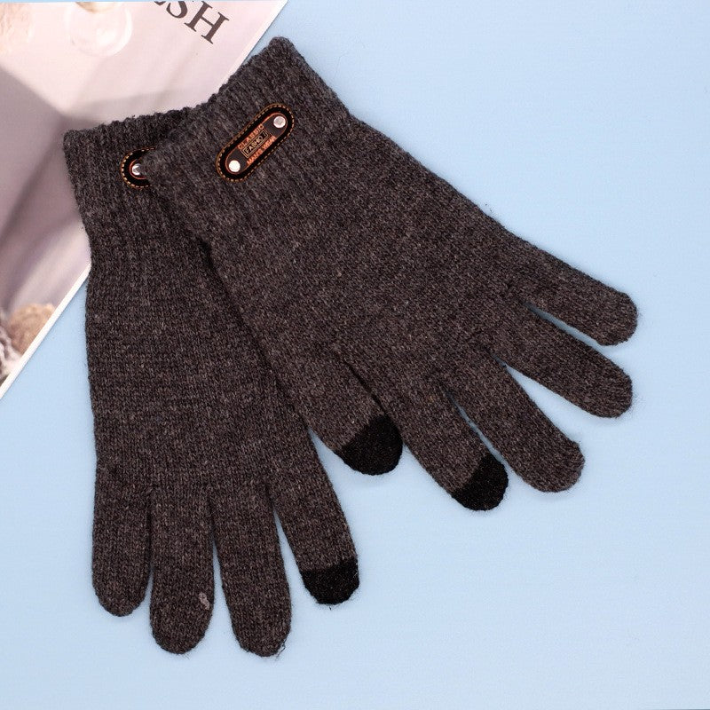 Manusi de Barbat, Flippy, Model Tricotat, Functie Touchscreen (ecran tactil), Material Acril, Manseta Elastica,