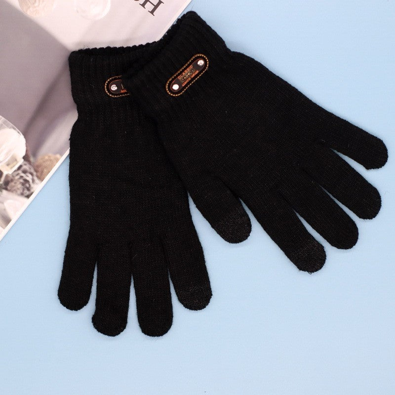 Manusi de Barbat, Flippy, Model Tricotat, Functie Touchscreen (ecran tactil), Material Acril, Manseta Elastica,