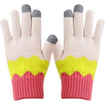 Manusi de Dama, Flippy, Model Ondulat, Functie Touchscreen (ecran tactil), Material Acril Tricotat, Manseta Elastica,
