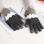 Manusi de Dama, Flippy, Model Ondulat, Functie Touchscreen (ecran tactil), Material Acril Tricotat, Manseta Elastica,