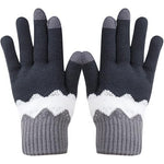 Manusi de Dama, Flippy, Model Ondulat, Functie Touchscreen (ecran tactil), Material Acril Tricotat, Manseta Elastica,