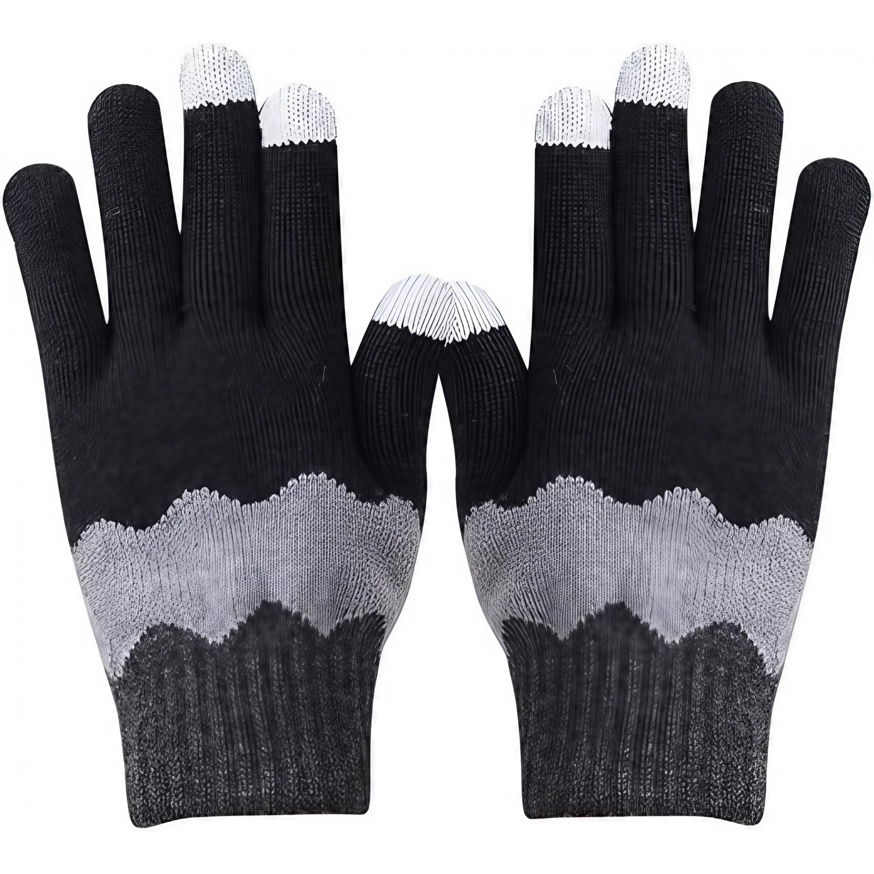 Manusi de Dama, Flippy, Model Ondulat, Functie Touchscreen (ecran tactil), Material Acril Tricotat, Manseta Elastica,