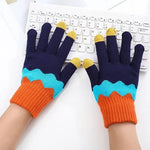 Manusi de Dama, Flippy, Model Ondulat, Functie Touchscreen (ecran tactil), Material Acril Tricotat, Manseta Elastica,