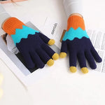 Manusi de Dama, Flippy, Model Ondulat, Functie Touchscreen (ecran tactil), Material Acril Tricotat, Manseta Elastica,
