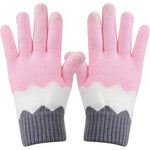Manusi de Dama, Flippy, Model Ondulat, Functie Touchscreen (ecran tactil), Material Acril Tricotat, Manseta Elastica,