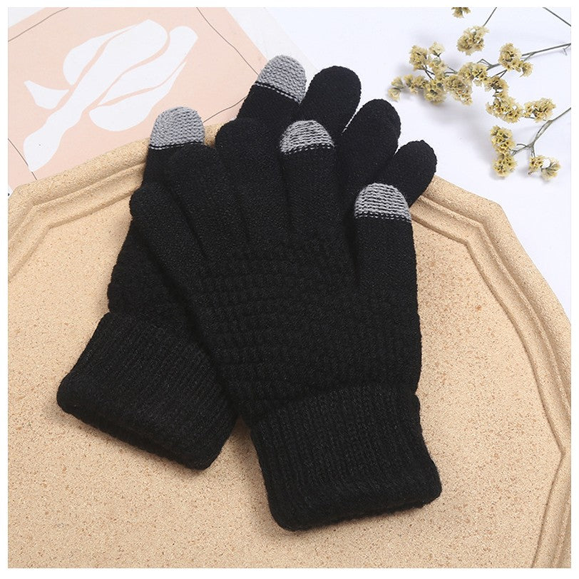 Manusi de Dama, Flippy, Functie Touchscreen (ecran tactil), Material Acril Tricotat, Manseta Elastica, Interior
