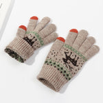 Manusi de Dama, Flippy, Model Ren, Functie Touchscreen (ecran tactil), Material Acril Tricotat, Manseta Elastica,