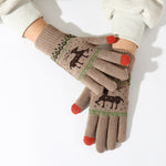 Manusi de Dama, Flippy, Model Ren, Functie Touchscreen (ecran tactil), Material Acril Tricotat, Manseta Elastica,