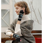 Manusi de Dama, Flippy, Model Ren, Functie Touchscreen (ecran tactil), Material Acril Tricotat, Manseta Elastica,