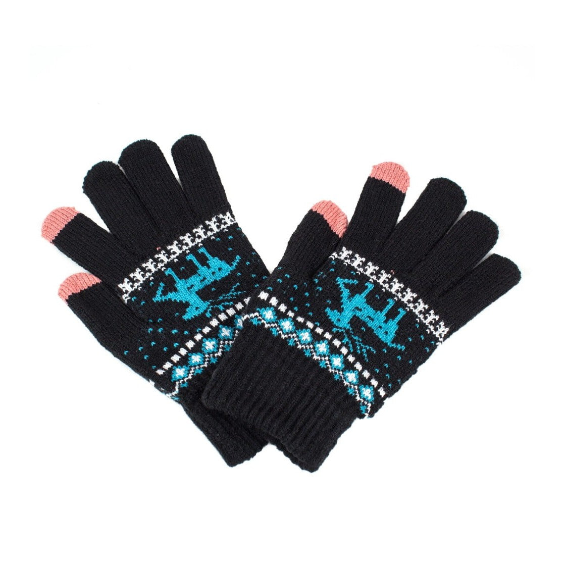 Manusi de Dama, Flippy, Model Ren, Functie Touchscreen (ecran tactil), Material Acril Tricotat, Manseta Elastica,