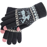 Manusi de Dama, Flippy, Model Ren, Functie Touchscreen (ecran tactil), Material Acril Tricotat, Manseta Elastica,