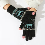 Manusi de Dama, Flippy, Model Ren, Functie Touchscreen (ecran tactil), Material Acril Tricotat, Manseta Elastica,