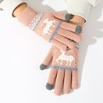 Manusi de Dama, Flippy, Model Ren, Functie Touchscreen (ecran tactil), Material Acril Tricotat, Manseta Elastica,